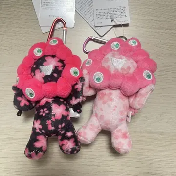 먄먄 벚꽃 핑크 블랙 카라비너 키링 키체인 오사카 엑스포