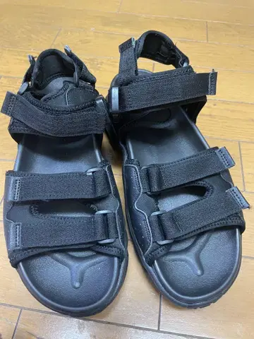 GERRY 블랙 통굽 스포츠 샌들 S