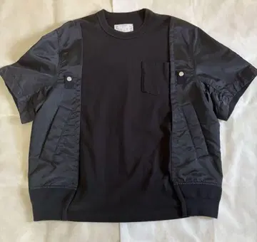 sacai 24ss Nylon Twill 티셔츠 size3 BLACK
