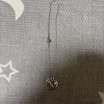 실버 하트 모양 펜던트 목걸이