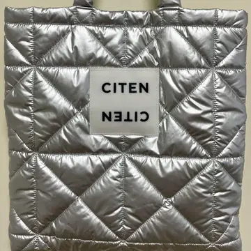 CITEN 시텐 패딩 토트 백 실버