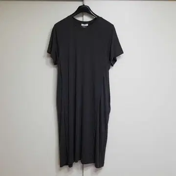 시마무라 빅 사이즈 접촉 냉감 반팔 롱 기장 원피스 차콜 사이즈 3L