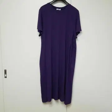 시마무라 빅 사이즈 접촉 냉감 반팔 롱 기장 원피스 퍼플 사이즈 4L