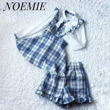 [새상품급] NOEMIE 프릴 체크 원피스 & 팬츠 세트 앙상블 M