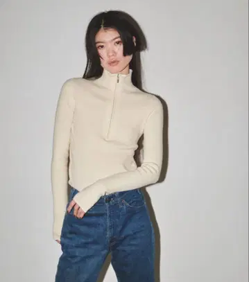 [ TODAYFUL ] Halfzip Rib Knit