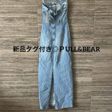 새상품 PULL&BEAR 풀앤베어 데님 원피스 스커트 튜브탑
