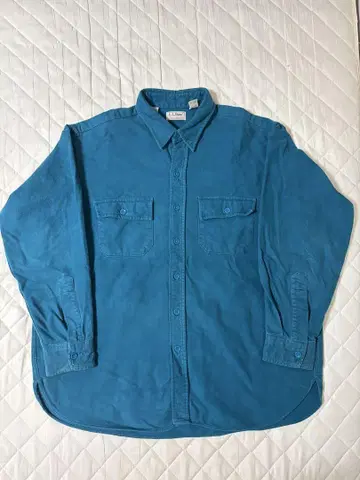 80년대 USA제 엘엘빈 샤모아 아크로스 셔츠 그린 LLbean