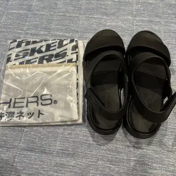 SKECHERS 블랙 스포츠 샌들 Arch Fit 세탁 네트 포함