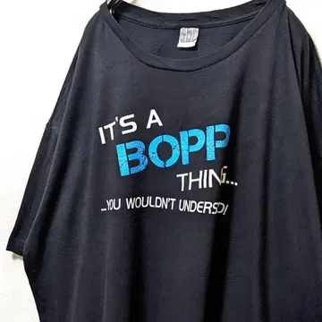LAT BOPP 영문 로고 티셔츠 블랙 흑 2XL 구제 의류