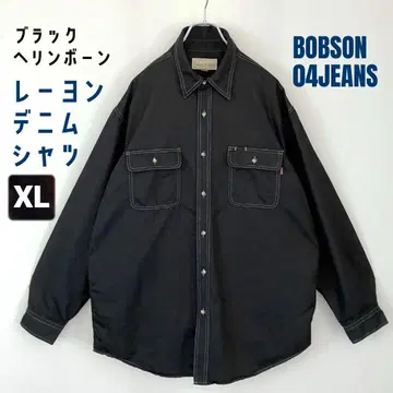 블랙 헤링본/레이온 데님 셔츠 소프트/밥슨 04 청바지 XL