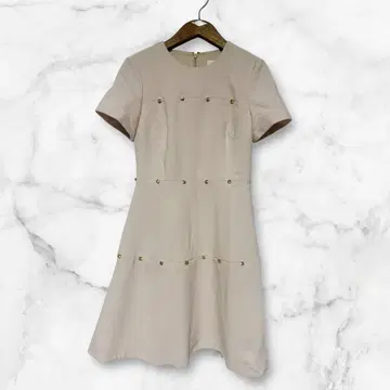 새상품 케이트 스페이드 반팔 원피스 스톤 비쥬 핑크 size 0