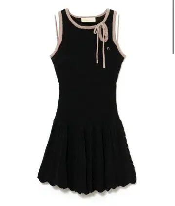 andmary Heart crochet mini dress black