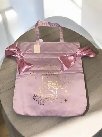 메종 드 플뢰르 LittleTwinStars 더블 본 토트 핑크
