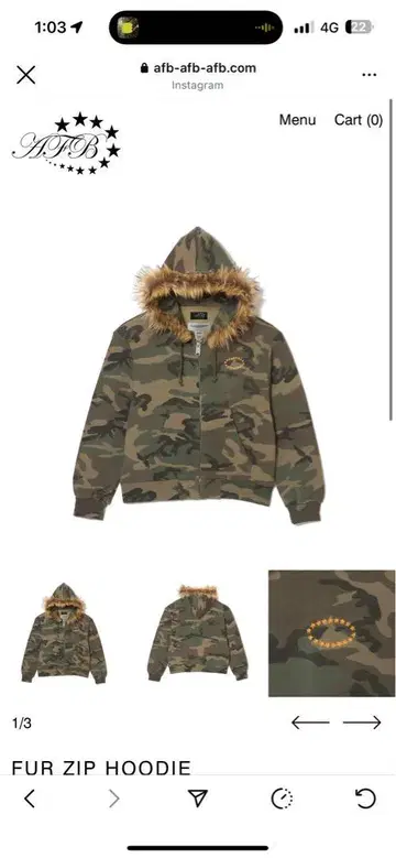 Afb fur zip 후디