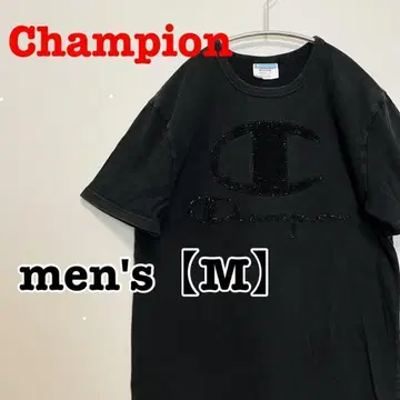 E439 [ Champion ] 반팔 프린트 티셔츠 [ M ] 블랙