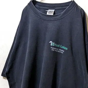 길단 그레이트 레이크스 로고 티셔츠 블랙 XL 구제 의류