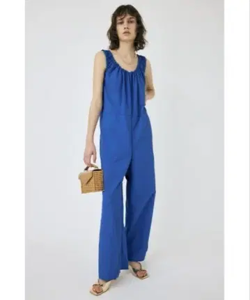 moussy 개더 V넥 올인원