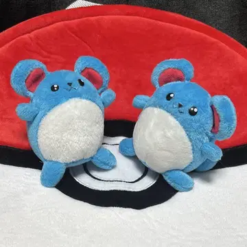 포켓몬 레트로 마릴 봉제인형 2개 세트 1999 높이 10cm