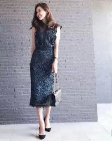 ZARA 자라 롱 원피스 슬리브리스 전체 레이스 원피스
