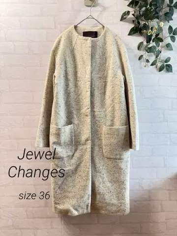 [ Jewel Changes ] 울 혼방 노카라 코트 (36) 일본제