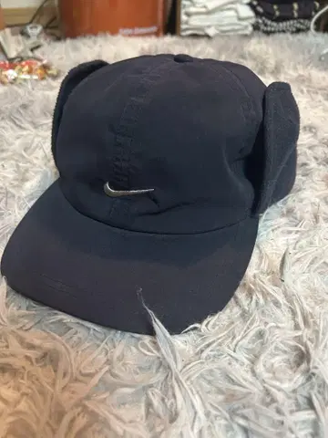 90년대 Nike 귀달이 플라이트 캡 네이비