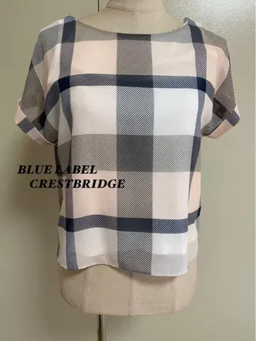 BLUE LABEL CRESTBRIDGE 반팔 체크 블라우스