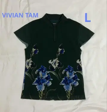 새상품급 비비안 탐 반팔 꽃무늬 블라우스 파워네트