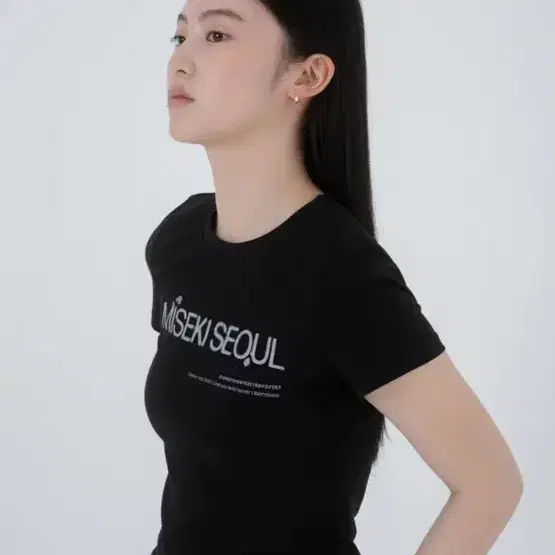 MISEKI SEOUL★韓国★人気★Logo short sleeves 半袖 2色 Miseki Seoul short-sleeved logo T-shirt, black, size 2 on