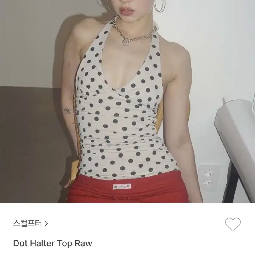 SCULPTOR | 스컬프터 Sculptor Dot Halter Top on Bunjang