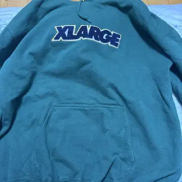 XLARGE 그린 후드 맨투맨 S