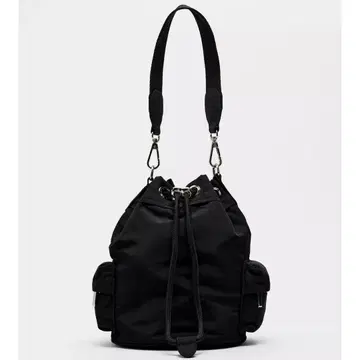 ZARA 테크니컬 패브릭 미니 버킷 백