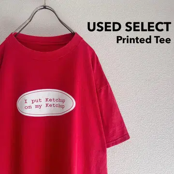 구제 의류 Graphic Printed T-shirt (red)