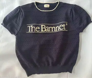 the barnnet 로고 니트 반팔 티셔츠