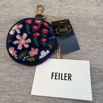 거의 미사용 이하나쿠카 서클 파우치 네이비 FEILER