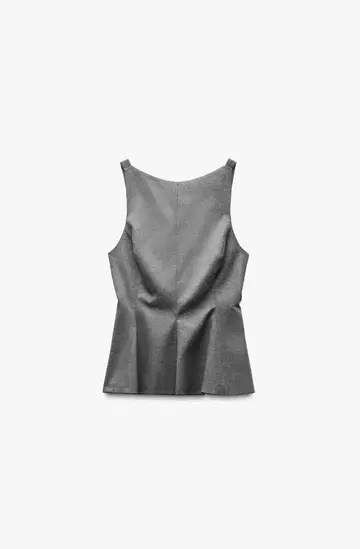 ZARA 리본 페플럼 상의