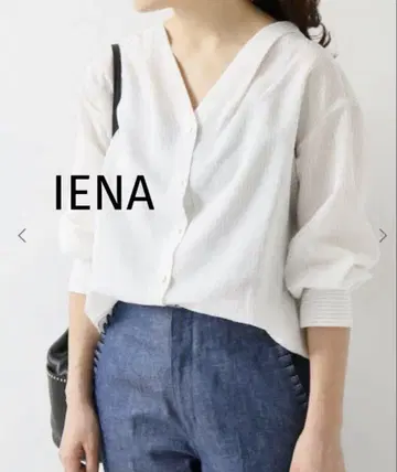 [택 포함 새상품] IENA 이에나 V넥 스트라이프 블라우스 셔츠