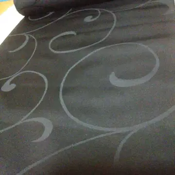 검은 무늬 기모노 옷감, 당초무늬 발수 가공