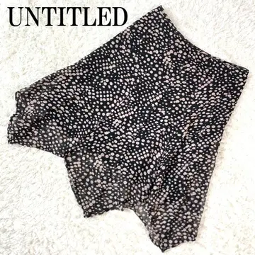 UNTITLED 언타이틀 도트 플레어 쉬폰 스커트 블랙 1 B2308