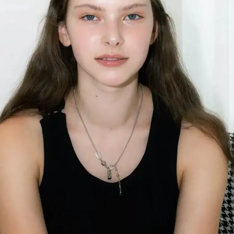 ★PEARLY MORE★ Magnet Chain Drop Surgical Necklace Spider Chain Necklace,pearl Sliver Necklace,layered Chain