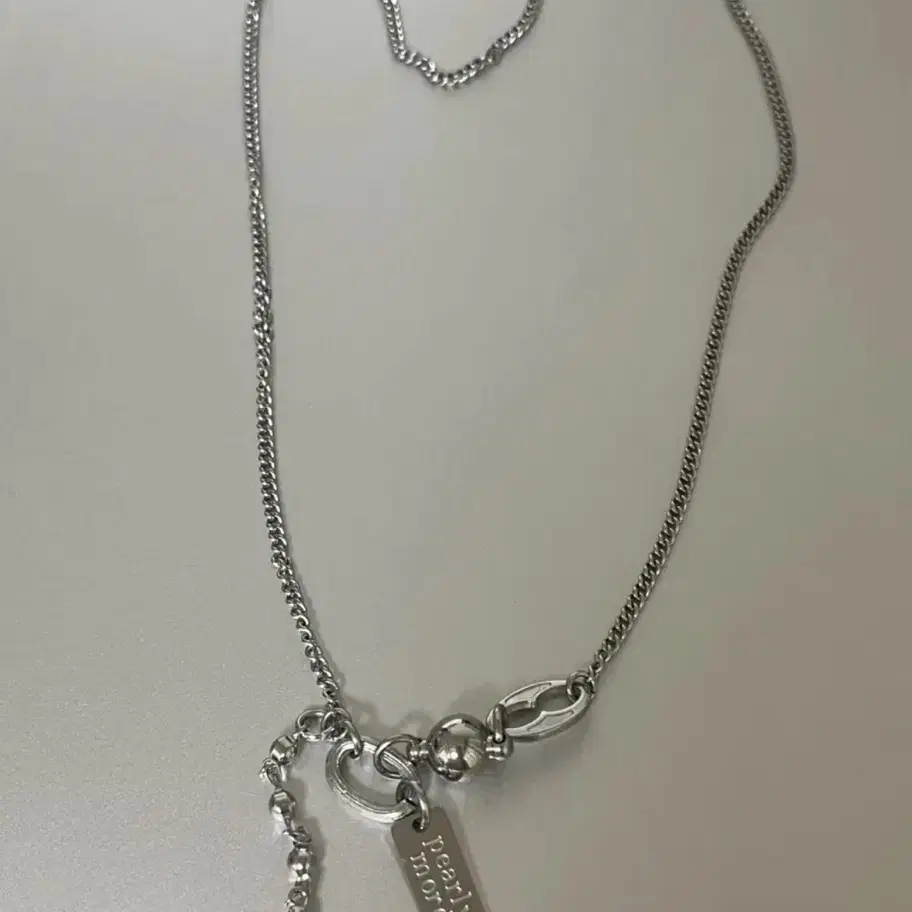 [PEARLY MORE] 韓国 Magnet Chain Drop Surgical Necklace Pearllimore Magnet Chain Drop Surgical Necklace #목걸이