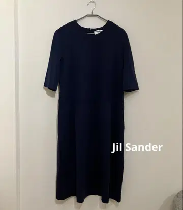새상품급 질 샌더 롱 기장 원피스 네이비