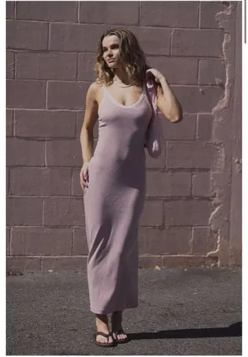 ALEXIA STAM Sanrio Rib Long Dress Pink