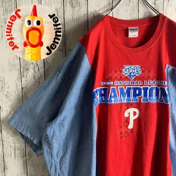 [오버 사이즈] 길단 구제 티셔츠 2XL MLB 월드 시리즈