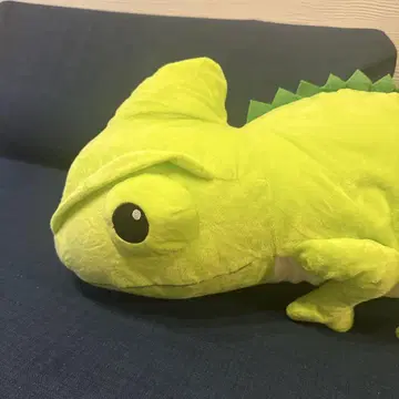 카멜레온 봉제 인형 녹색 꼬불꼬불 꼬리의 레온