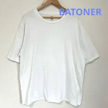 BATONER 오버사이즈 화이트 티셔츠
