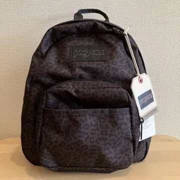 새상품 JANSPORT 미니 백팩 하프 파인트 레오파드 무늬 브라운
