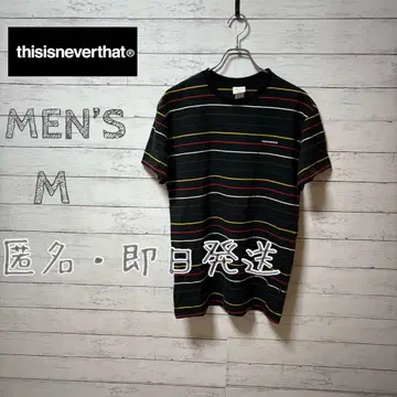 thisisneverthat 티셔츠 M 블랙 스트라이프