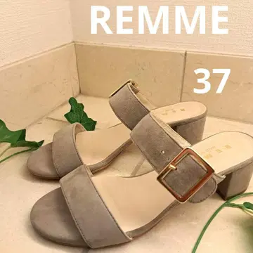REMME 레메 더블 스트랩 스웨이드 샌들 37