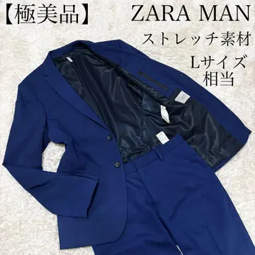[컨디션 최상] ZARA MAN 수트 셋업 스트레치 L 사이즈 블루