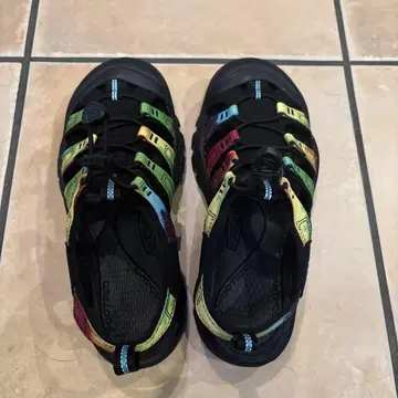 KEEN 아웃도어 샌들 8 US 블랙/멀티 컬러 24 cm